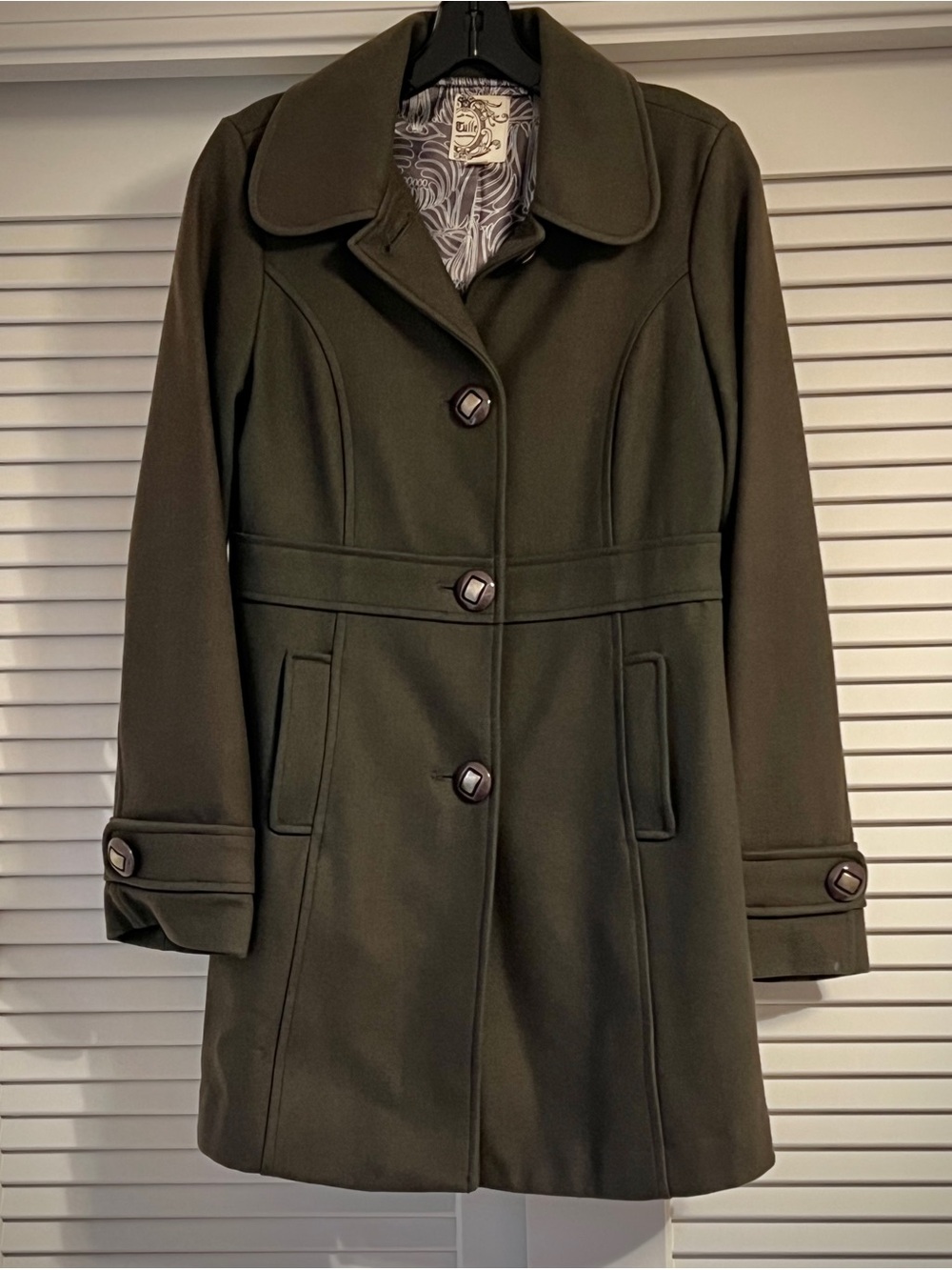 Tulle Wool Coat size Small